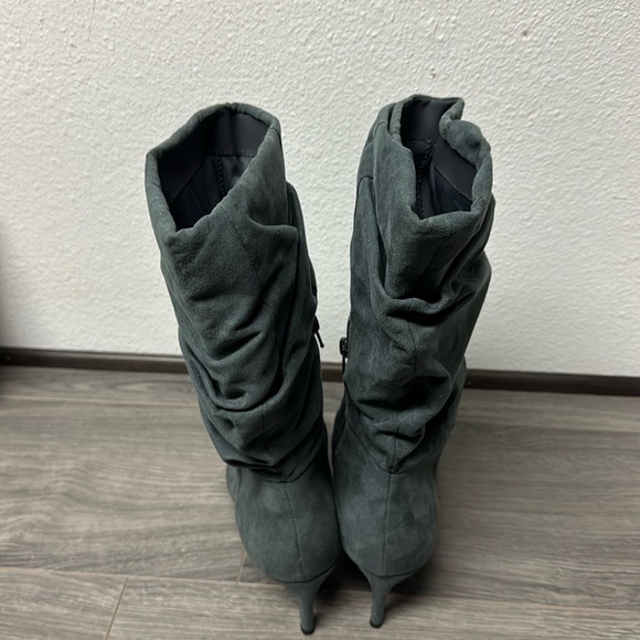 Alfani Womens Lissa Faux Suede Slouchy Booties Gray - Picture 5 of 7